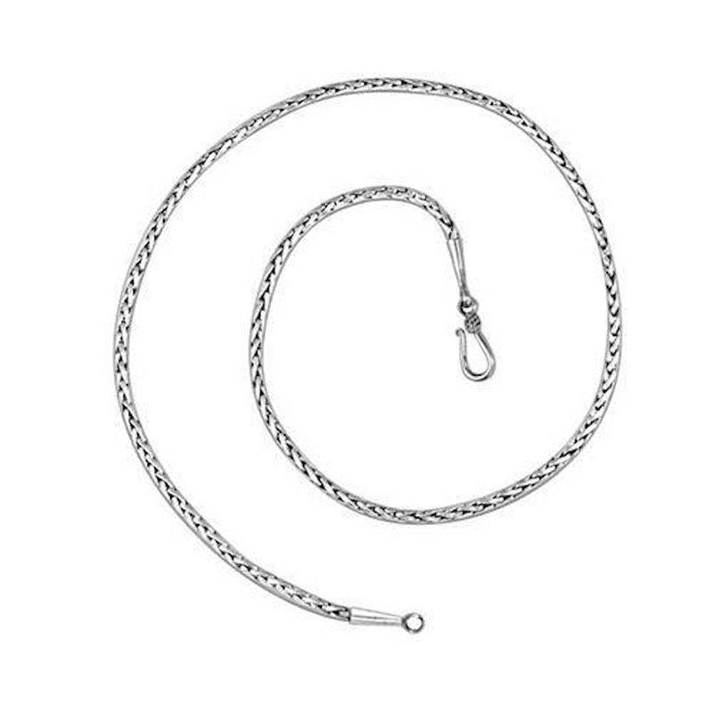 Bali Hand Crafted Sterling Silver Chain With 'S' Hook
