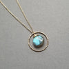 Labradorite Halo Necklace