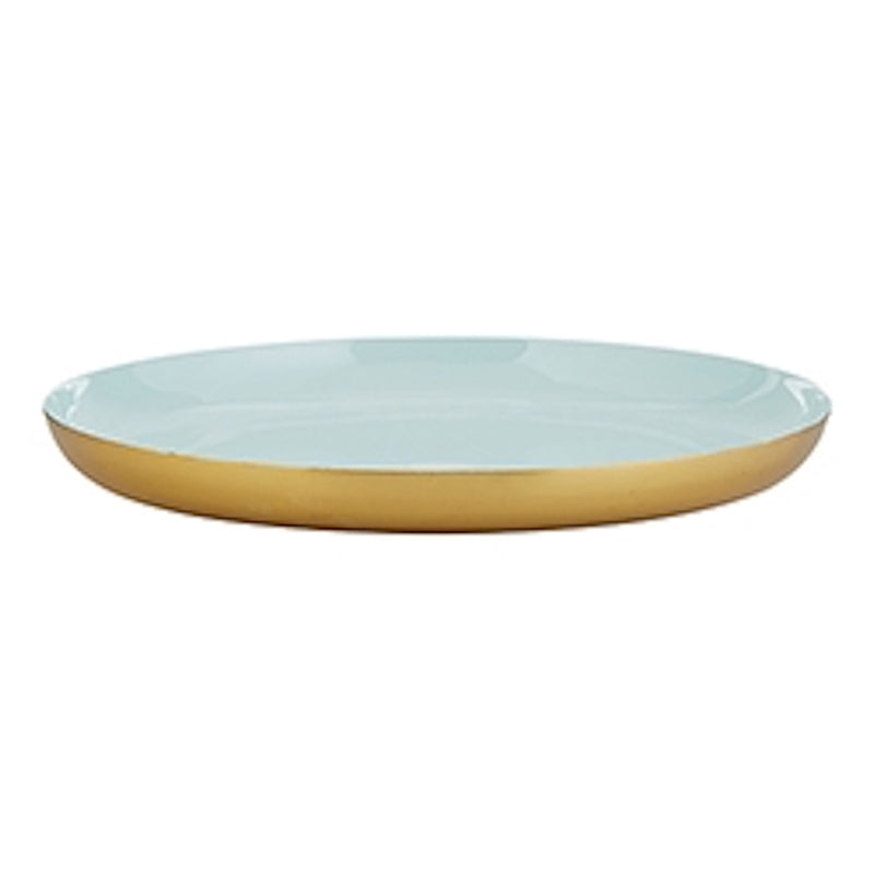 Blue & Gold Round Tray