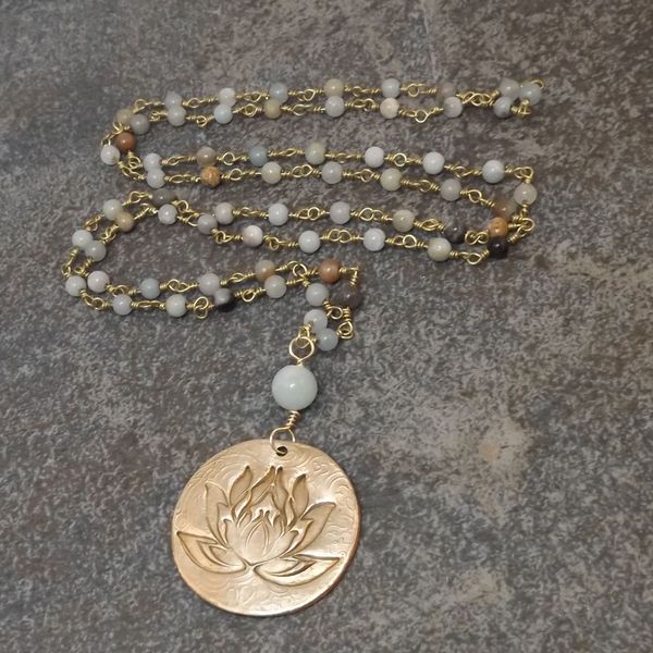 Brynn - Lotus Long Necklace