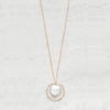 Coin Pearl Halo Necklace