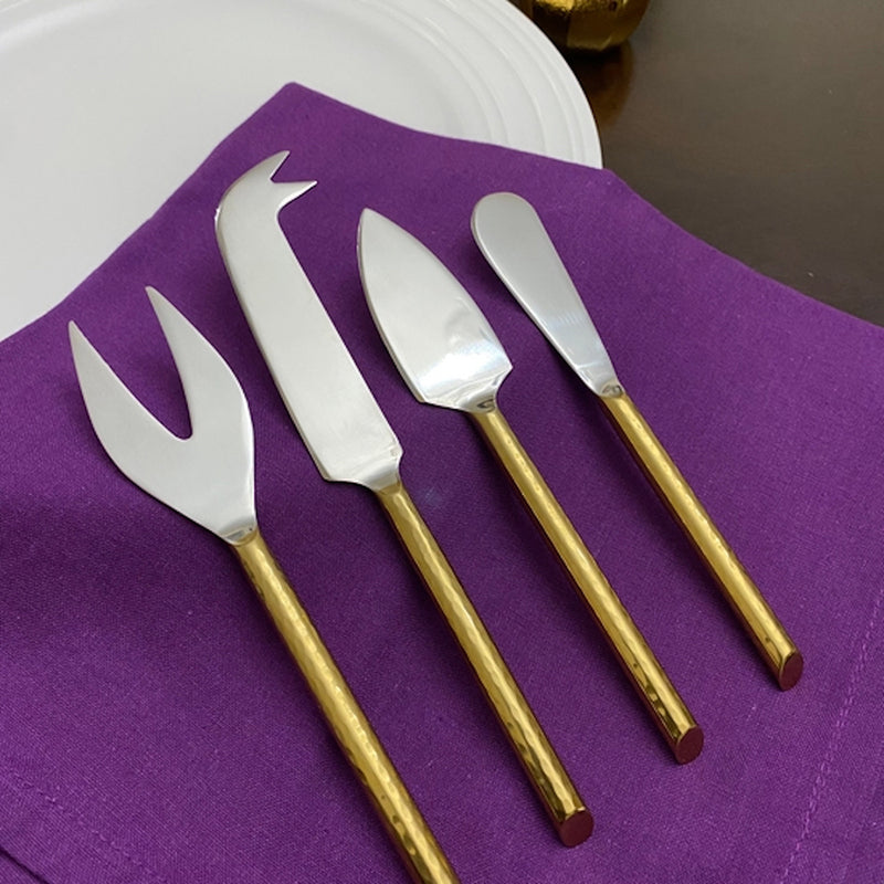 Golden Cheese Knives Set of 4