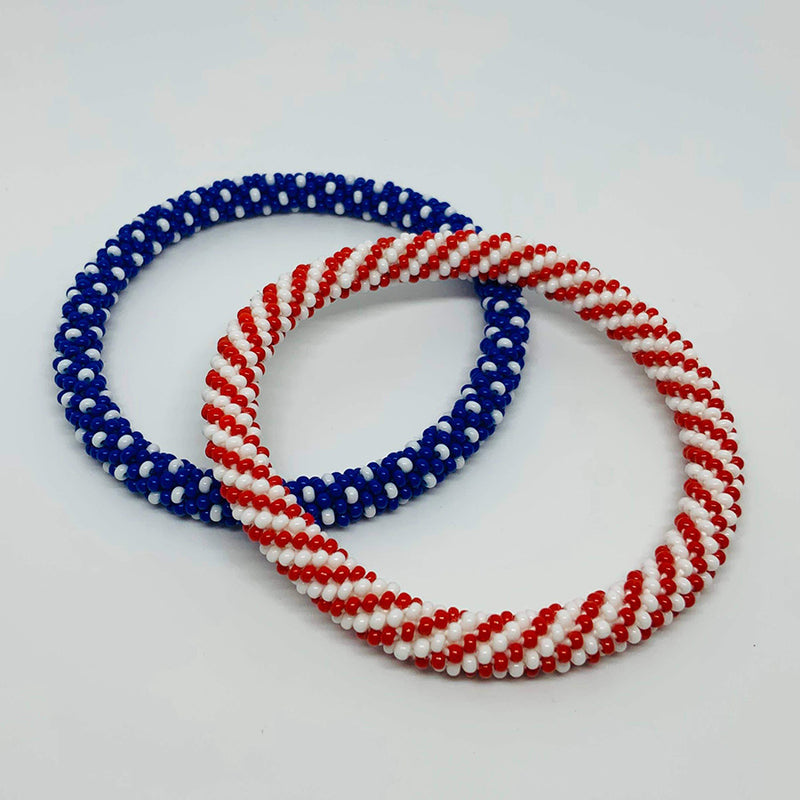 Bracelets | Red, White & Blue Set of 2