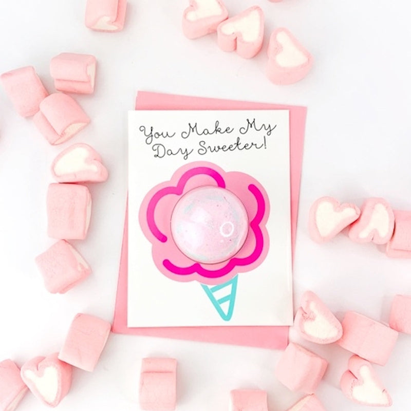 "You Make My Day Sweeter" Bath Fizzy Greeting Card