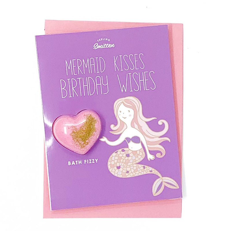 "Mermaid Kisses, Birthday Wishes" Bath Card