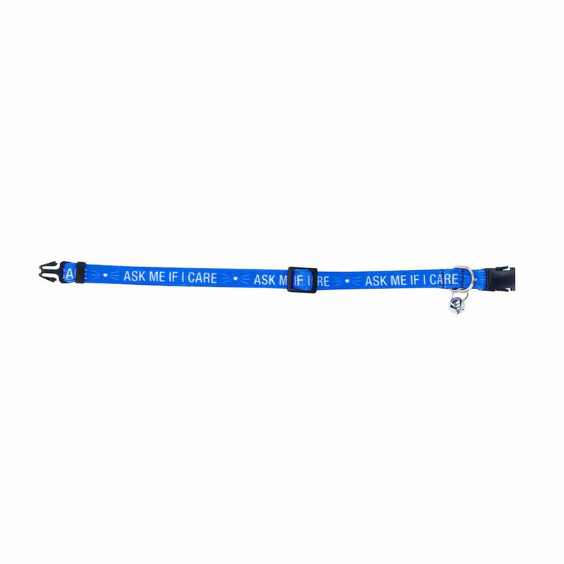 Ask Me if I Care Cat Collar | Blue