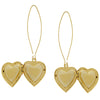 Gold Threaders with Small Heart Locket