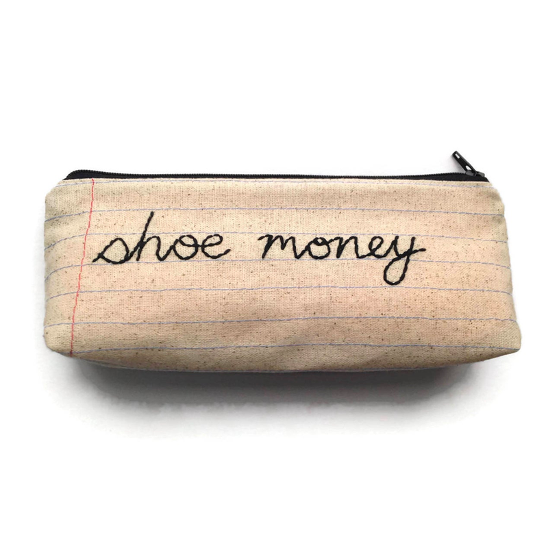 Shoe Money Zipper Pouch
